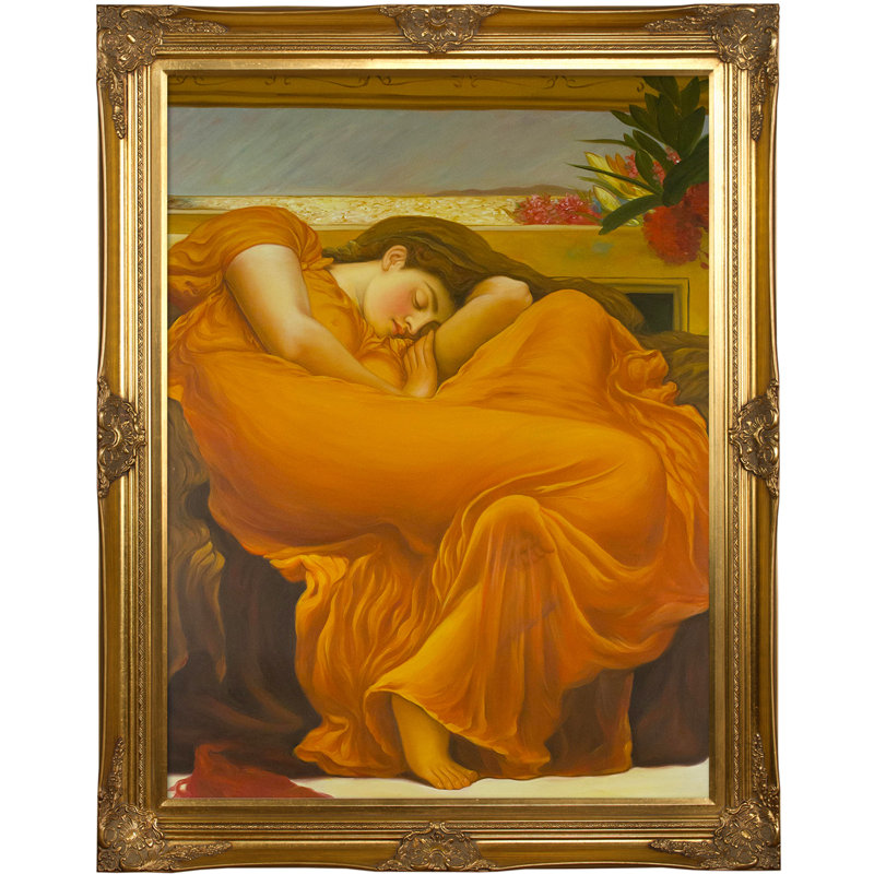Tori Home 'Flaming June' by Frederic Leighton Framed Painting Wayfair